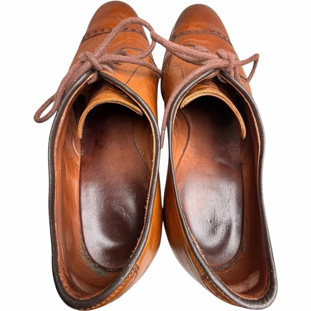 Allen Edmonds Madison Avenue Cap Toe Oxford Brown Leather Dress‎ Shoes 13D USA